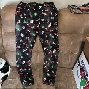 Christmas Leggings (Fuzzy on inside) Size XL